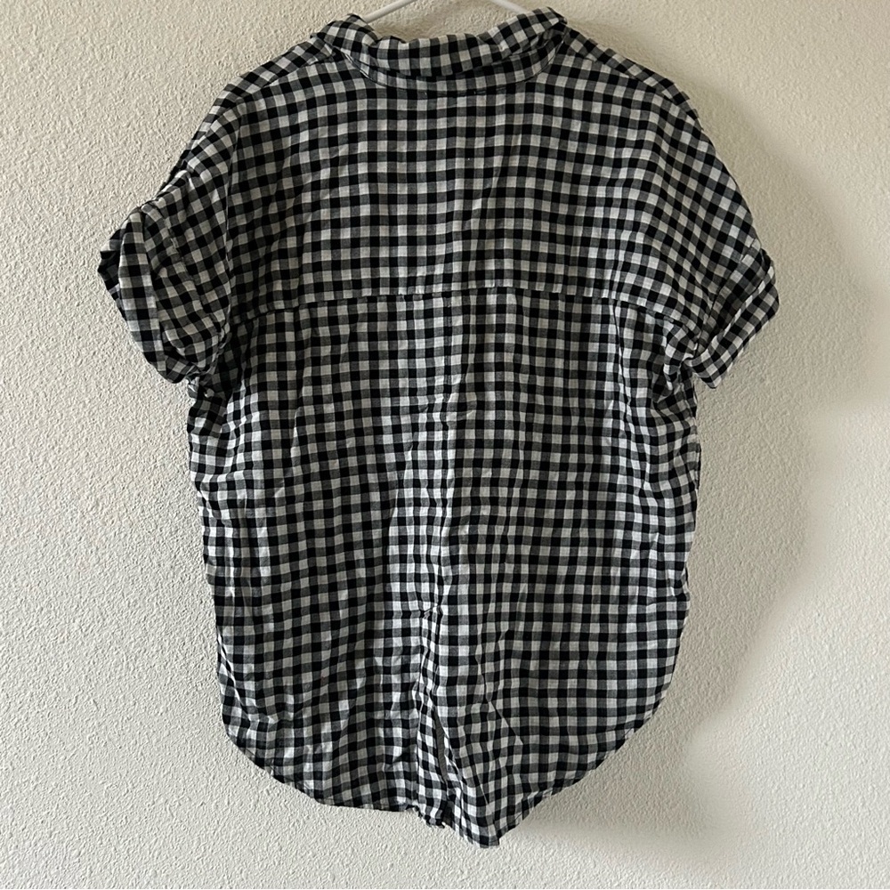 Madewell Women’s Check Top Small Boxy Cut Boho Minimalist Contemporary Boho - Picture 11 of 12